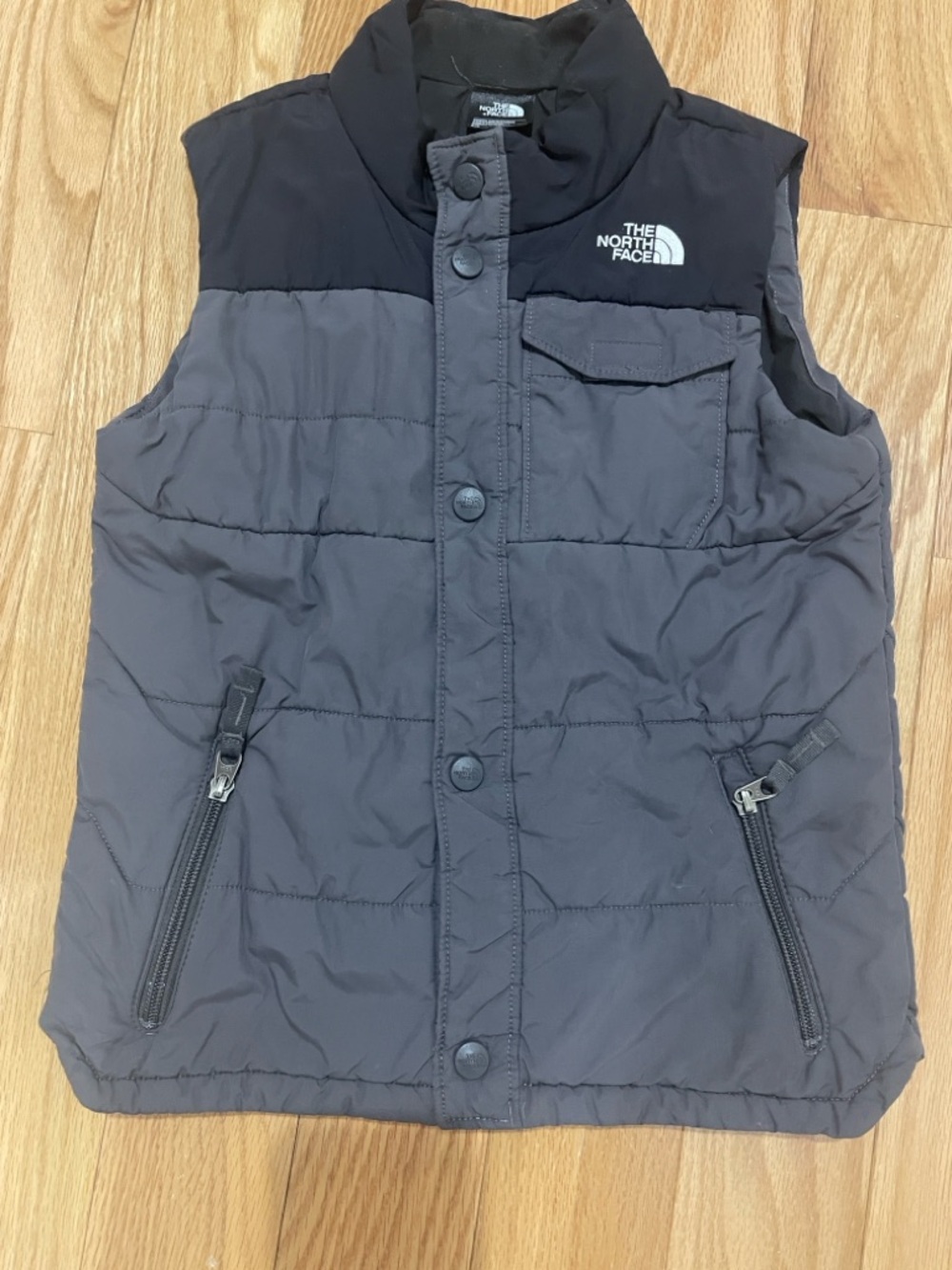 The North Face Boys' Charcoal & Black Quilted Puffer Vest